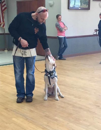 Veteran at Got Your Six Support Dogs service dog training class