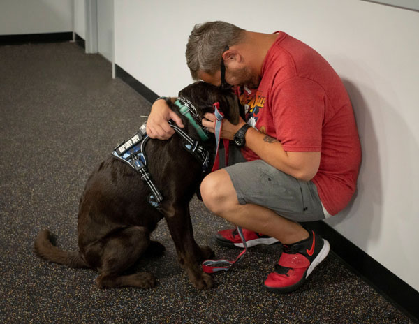service dog and owner